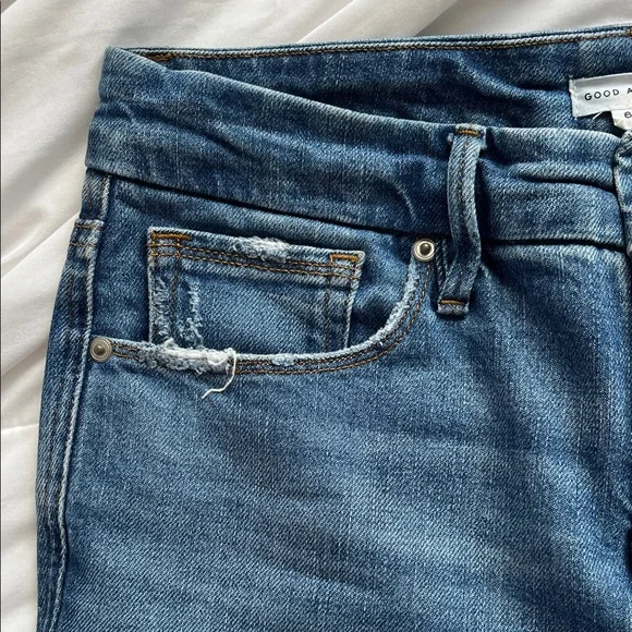 Good American Women's “Good Curve Straight Leg” Blue Jeans - Picture 7 of 7
